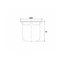 Tasse De Bonde Pour Receveur Diamètre 90 Diamètre 80, H.74 Valentin -Valentin Soldes Magasin 1151382 3