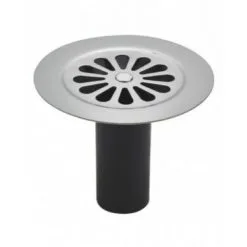 Grille Marguerite Bonde De Douche, Tube Garde D'eau Inclus, Diamètre 85 Mm, Inox Valentin