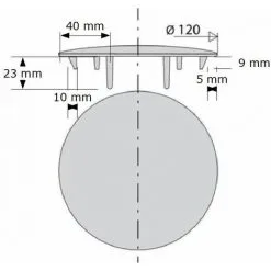 Capot Diamètre 120 Métal Chromé Seul Valentin -Valentin Soldes Magasin 1151396 3