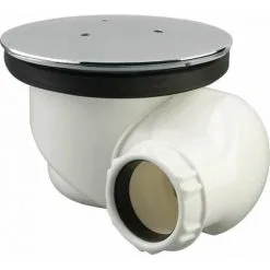 Bonde Ronde De Douche - Capot Métal Chromé - Ø 90 Mm - Goulue - Valentin