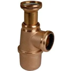Siphon D'évier à Culot Laiton Brut - 1'1/2 - Ø 40 Mm - Valentin