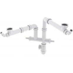 VALENTIN Tubulure Universelle "Connectic" 2 Bacs Avec Siphon