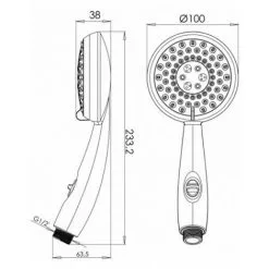 VALENTIN Douchette Gostop Chrome 2 Jets 908400 -Valentin Soldes Magasin 24794865 3
