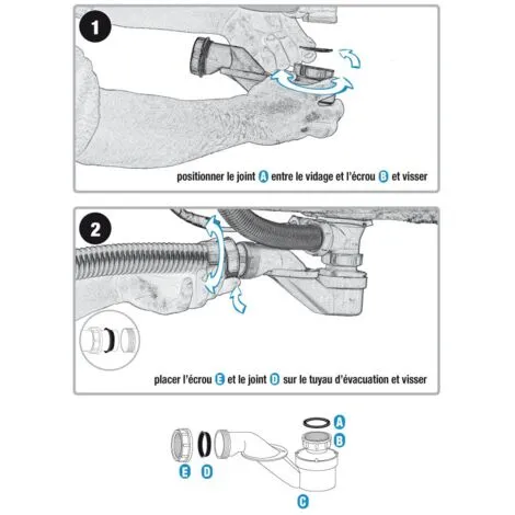 Siphon Baignoire Extra-plat VALENTIN 3 Siphon Baignoire Extra-plat VALENTIN – Image 3