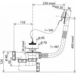 Vidage à Chaînette VALENTIN Avec Siphon Inclus -Valentin Soldes Magasin 32156313 3