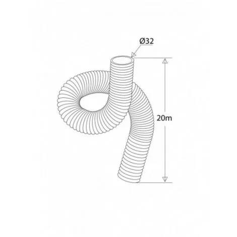 Flexible Armé PVC Gris, Diamètre 32 Mm, Couronne De 20M. Valentin 2 Flexible Armé PVC Gris, Diamètre 32 Mm, Couronne De 20M. Valentin – Image 2
