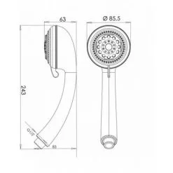 VALENTIN DOUCHETTE MORGANE 3 JET 908500000 -Valentin Soldes Magasin 34183550 2