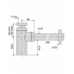 VALENTIN SIPHON LAVABO CYLINDRIX CHR 130700 00000 -Valentin Soldes Magasin 34261614 2