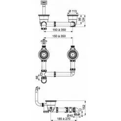 Ensemble De Vidage - 2 Bacs - Ø 90 Mm - Cleany Quick - Valentin -Valentin Soldes Magasin 5657041 2