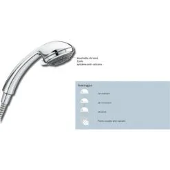 Douchette Morgane ABS Chromée 3 Jets, Diamètre 75 Mm Valentin 5 Douchette Morgane ABS Chromée 3 Jets, Diamètre 75 Mm Valentin -Valentin Soldes Magasin 59897164 3