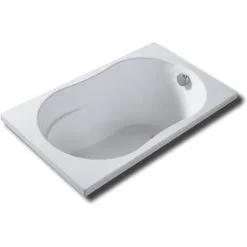 Baignoire Minime à Encaster, Ultra Compacte, 5 Pieds Réglables, 120 X 70 Cm Valentin